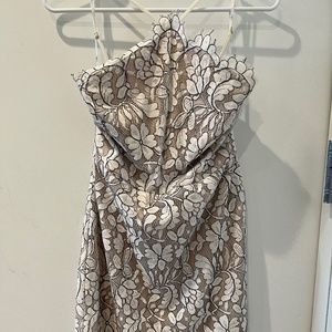 Lulus Flowered Lace Detail Mini Dress Formal Size Small